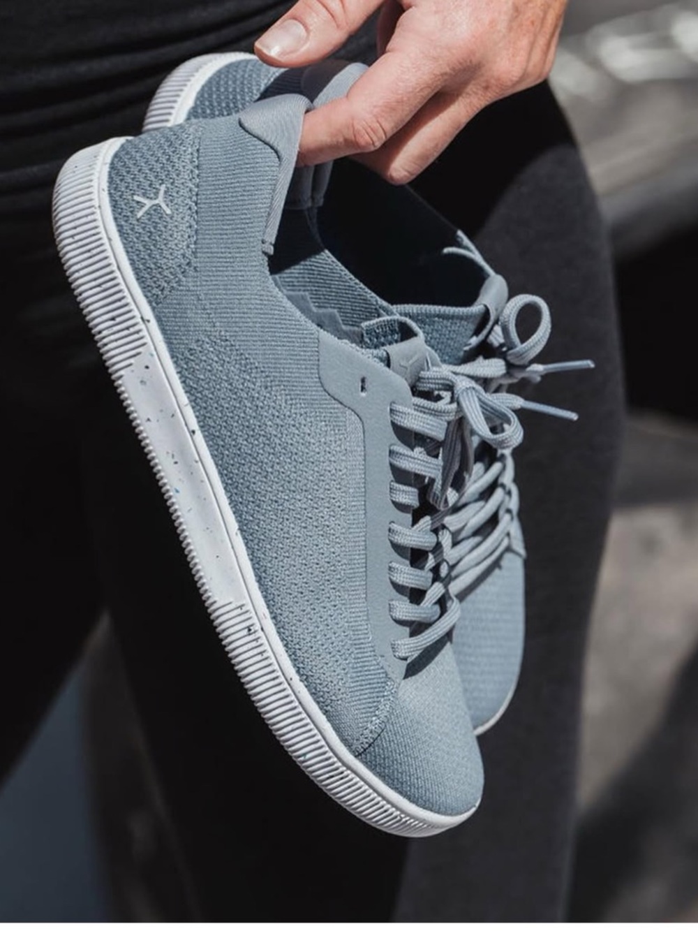 Flux footwear trainer shoes Concrete Grey White Confetti sole 9.5 women’s